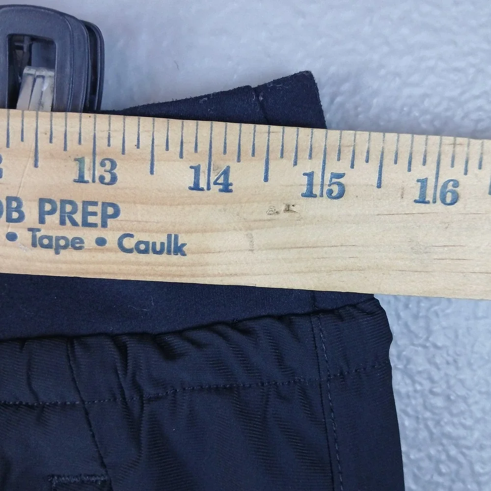 Black Lightweight Technical Cargo Joggers Tapered Hiking Travel Pants Mens L